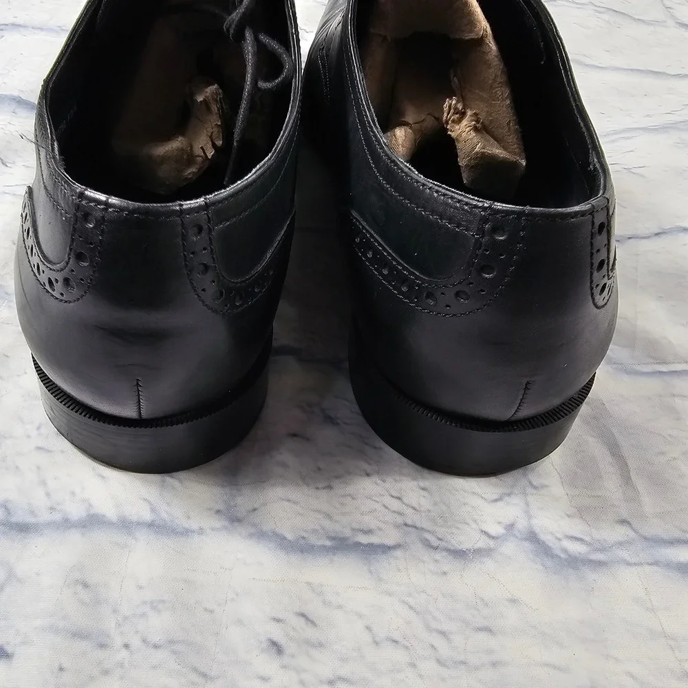 Cole Haan Jefferson Grand.OS Oxford Mens 11 Black Leather Brogue Derby Shoes